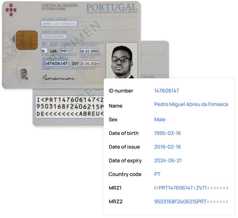 Data extraction from ID documents